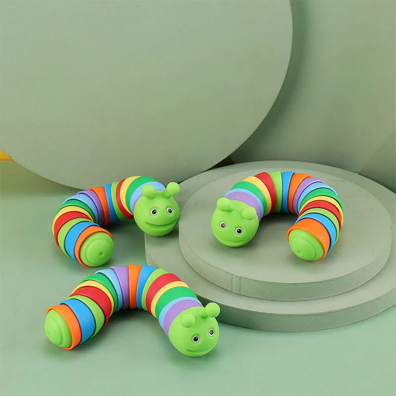 

Puzzle Caterpilla Colorful Jointed Caterpillar Sensory Toy Killing Time Relieving Stress Above Crawling Toys Decompression