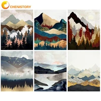 chenistory acrylic paint by numbers on canvas coloring by numbers abstract landscape painting numbers wall art gift