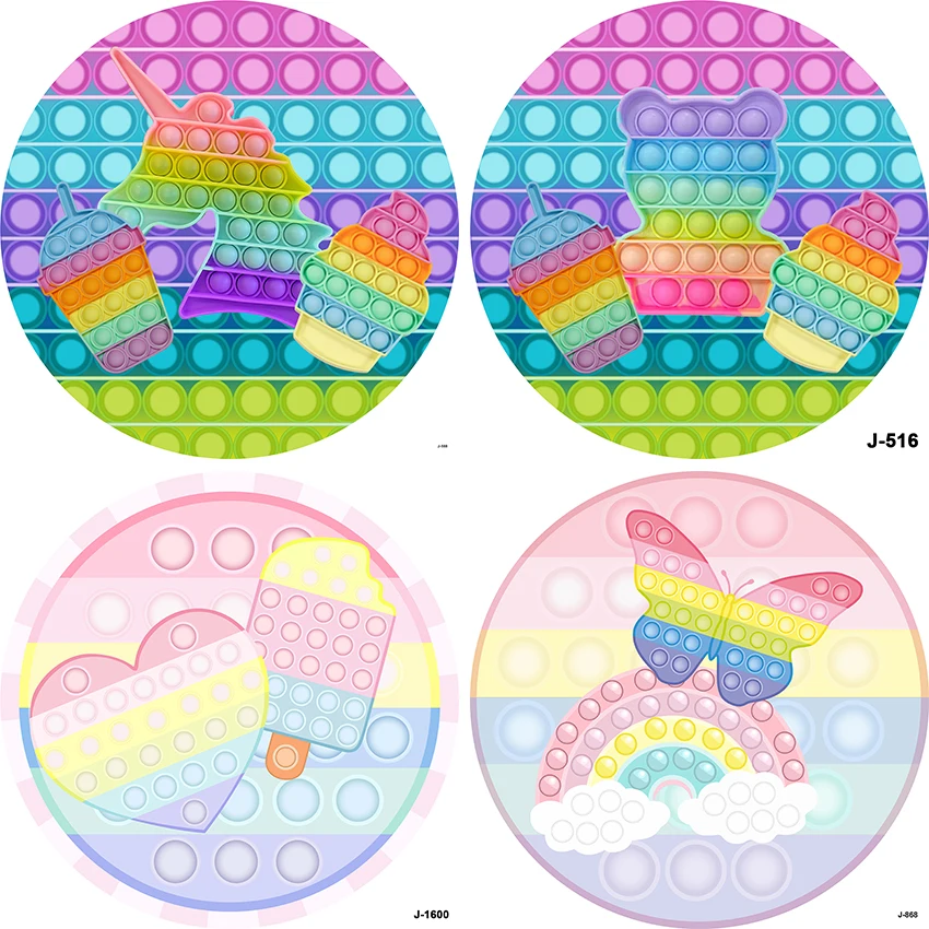 Поп Радуга игрушка это круг фон красовечерние дети с днем рождения поставка фото