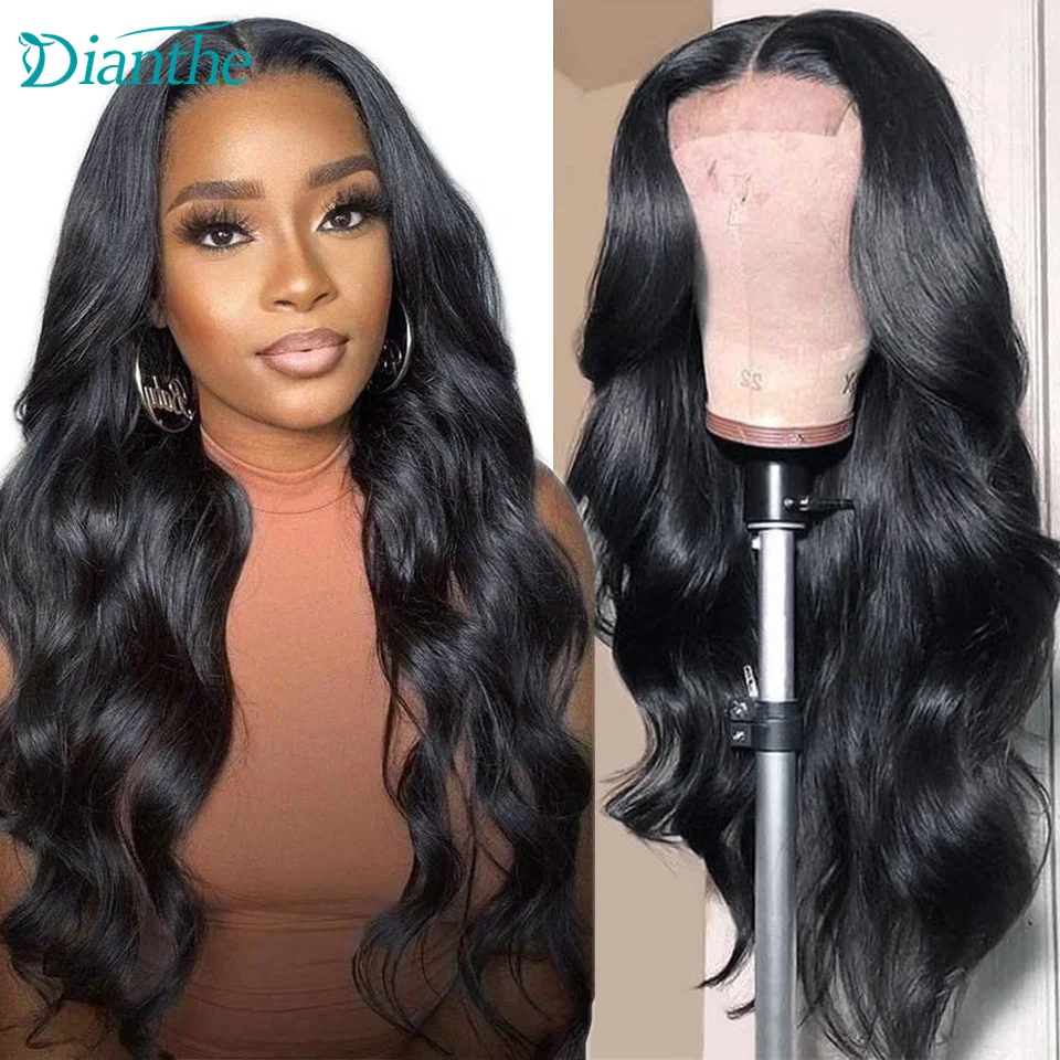 4x4 Body Wave Lace Front Wig Brazilian Closure Wigs for Women Human Hair Lace Front Human Hair Wigs Dianthe Lace Wig