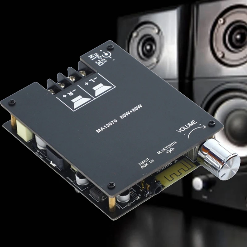 

Digital Bluetooth Power Amplifier Board MA12070P 2X80W High Power BT5.0 Stereo Class D Audio Power Amplifier Board