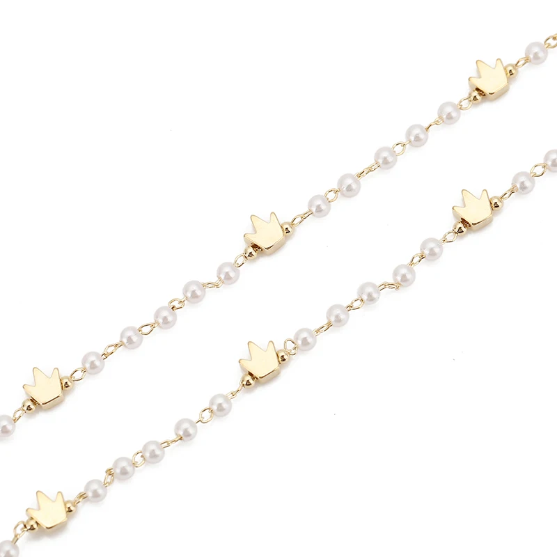 Металлическая Цепочка 3 Мм Для Браслета С Искусственным Жемчугом Звездой И Луной