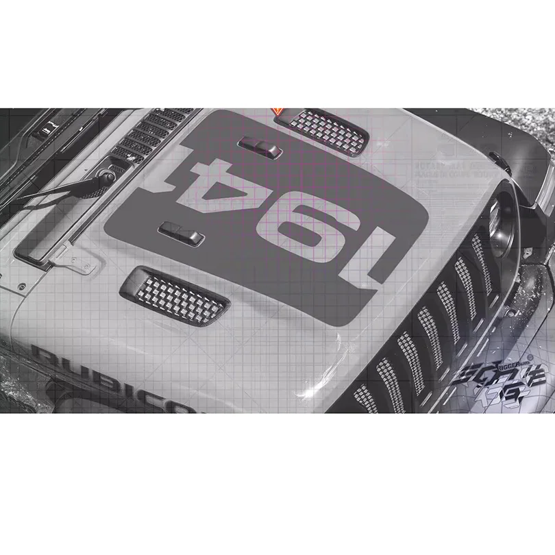 

Передняя 1941 наклейка на крышку капота наклейка на крышку ковша виниловая оболочка Светонепроницаемое украшение для Jeep Wrangler JL 2018 2019 2020 2021