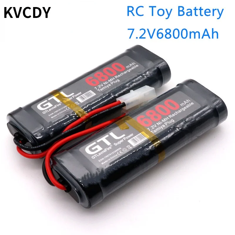 

7.2V 6800Mah Nimh replacement Rc battery with Tamiya discharge connector, suitable for Rc toy racing boats and aircraft