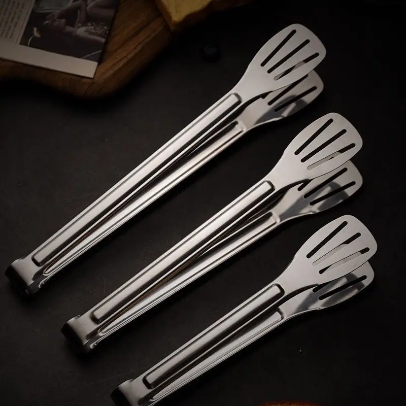 

Stainless Steel Food Tongs Kitchen Utensils Buffet Cooking Tool Anti Heat Bread Clip Pastry Clamp Utensil Tongs