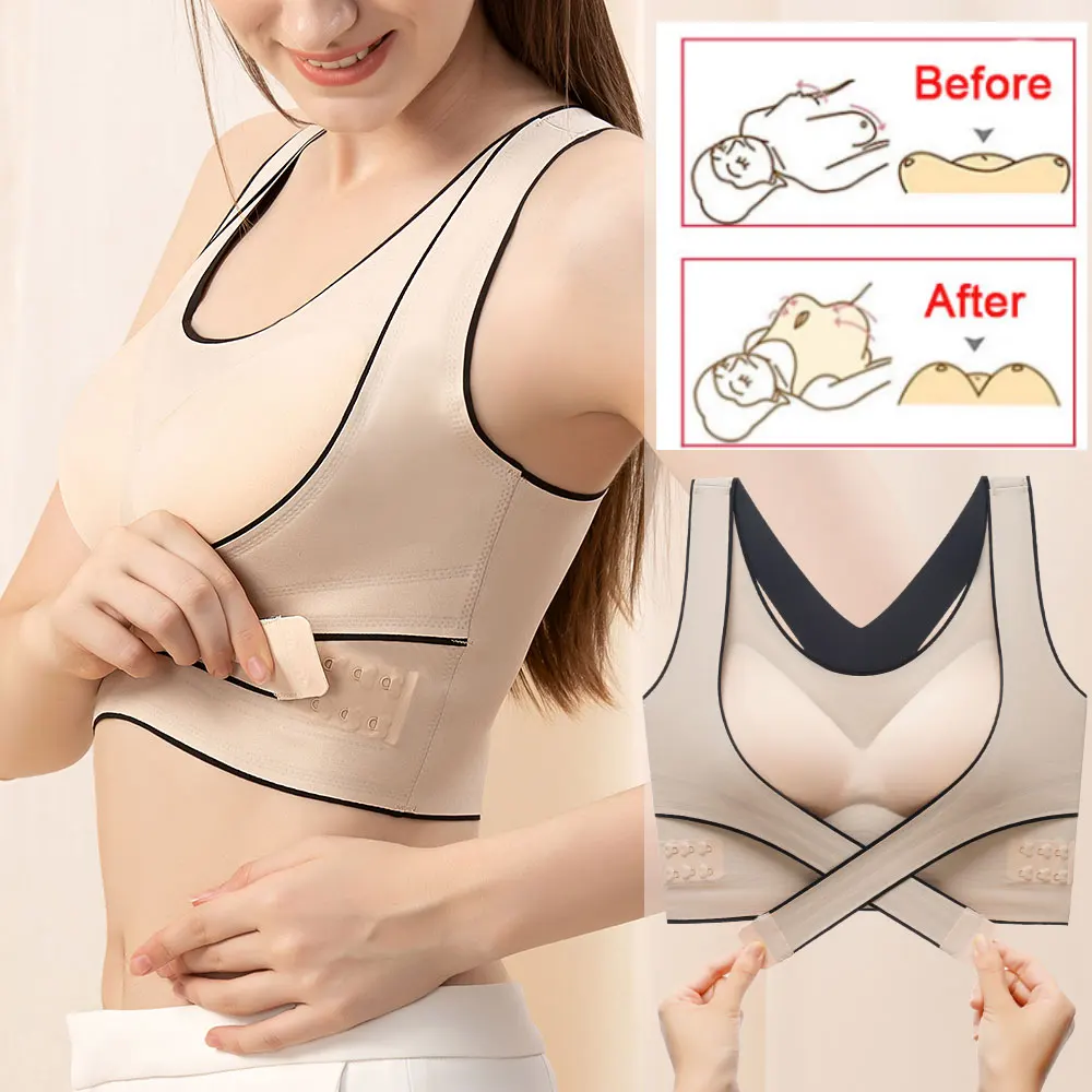 Women Push Up Bra Plus Size Correction Bras Seamless Wireless Bralette Sports Brassiere Fitness Vest Crop Top Female Underwear