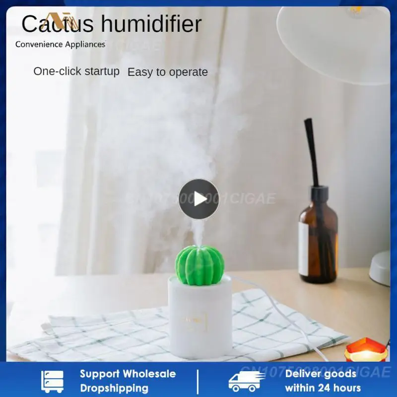 

Creative Desktop Hydrating Instrument Small Nano Atomization Cactus Humidifier Large Capacity Usb Night Light Humidifier