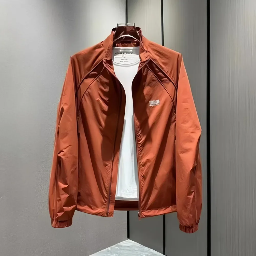 Весна-осень 2024 новая повседневная куртка с воротником-стойкой и защитой от