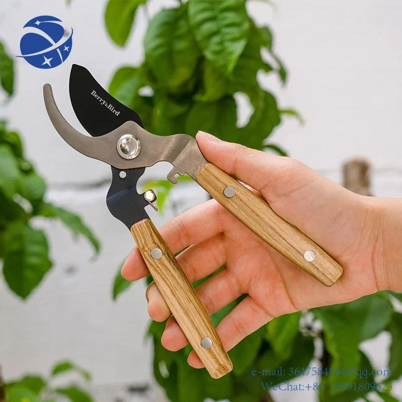 

YunyiFlower Trimmer Garden Hand Tools High Appearance Level Household Flower Shears Arrangement Solid Wood Handle Pruning Shears