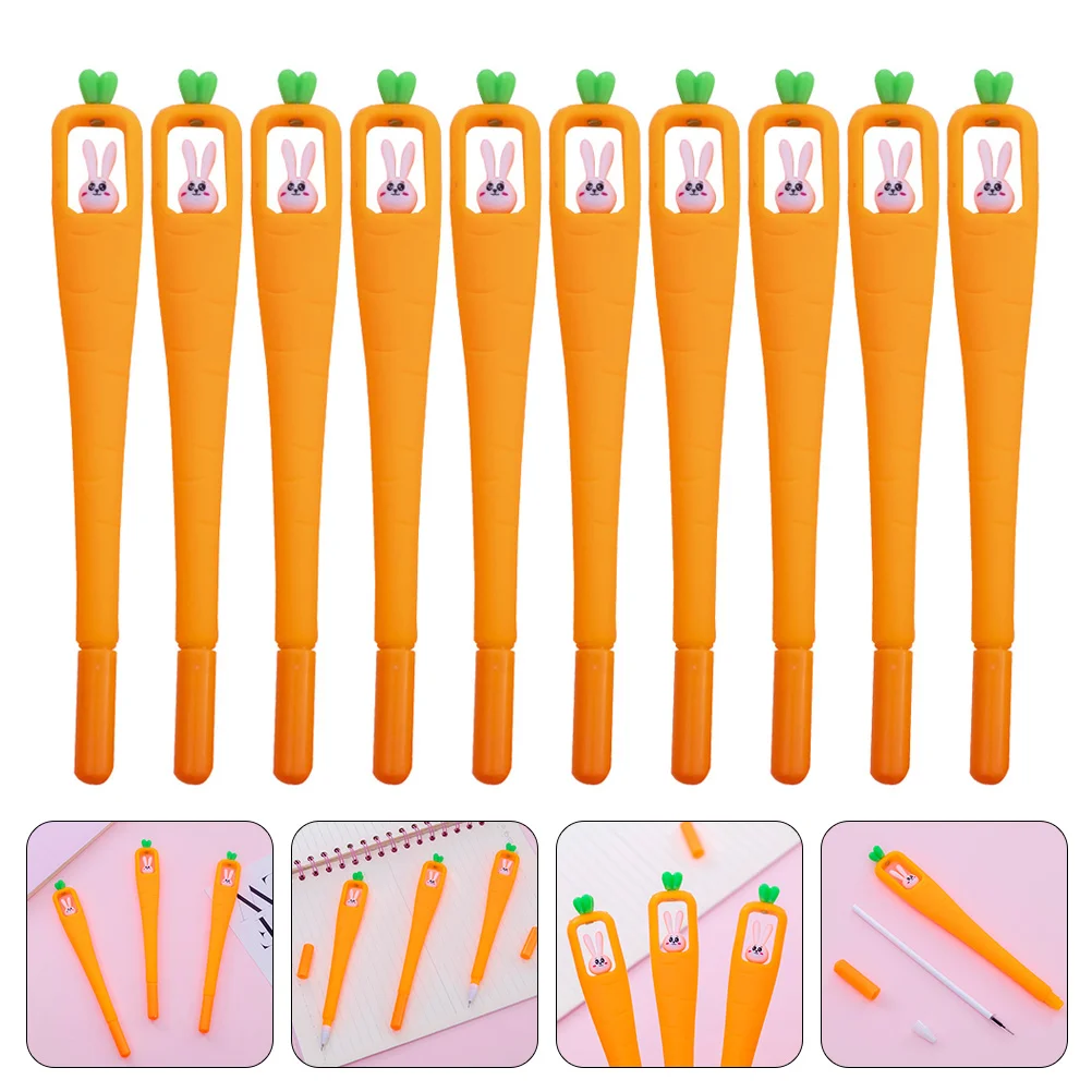 

Pen Gel Pens Ballpoint Ink Writing Student Carrot Cartoon Animal Signature Rollerball Novelty Cute Rabbit Fine Kids Marker Point