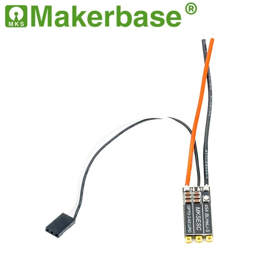 Фото Makebase BLHeLi-S Бесщеточный мини-регулятор с открытым исходным кодом EFM8BB21F16G с 45 А, 6,6 г, поддерживает цифровой дроссель DShot 150/300/600 №1