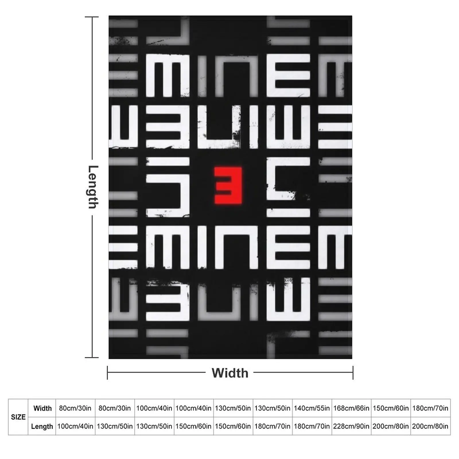 Одеяло с логотипом EMINEM 2022 тонкие роскошные дизайнерские плюшевые