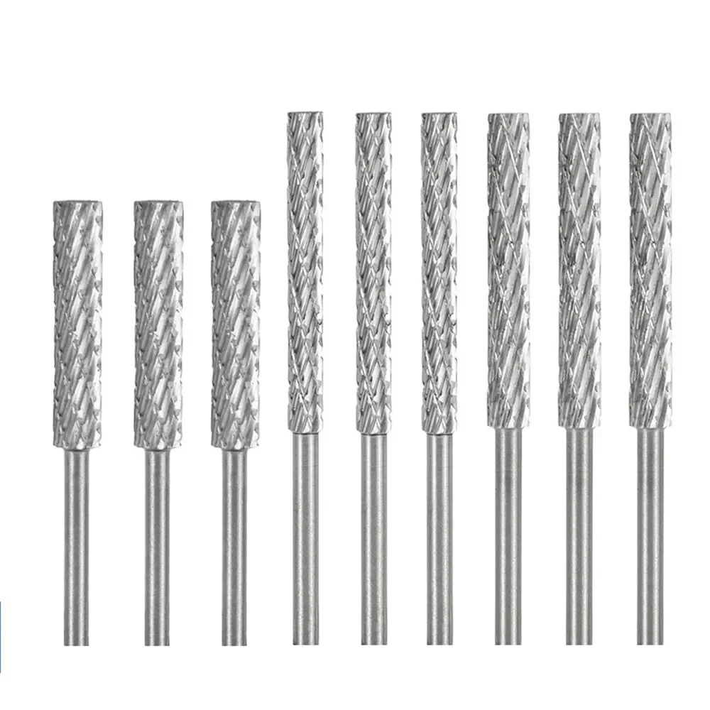Роторный напильник из быстрорежущей стали с хвостовиком 1/8 дюйма 3 мм 4 5 6 заусенцы