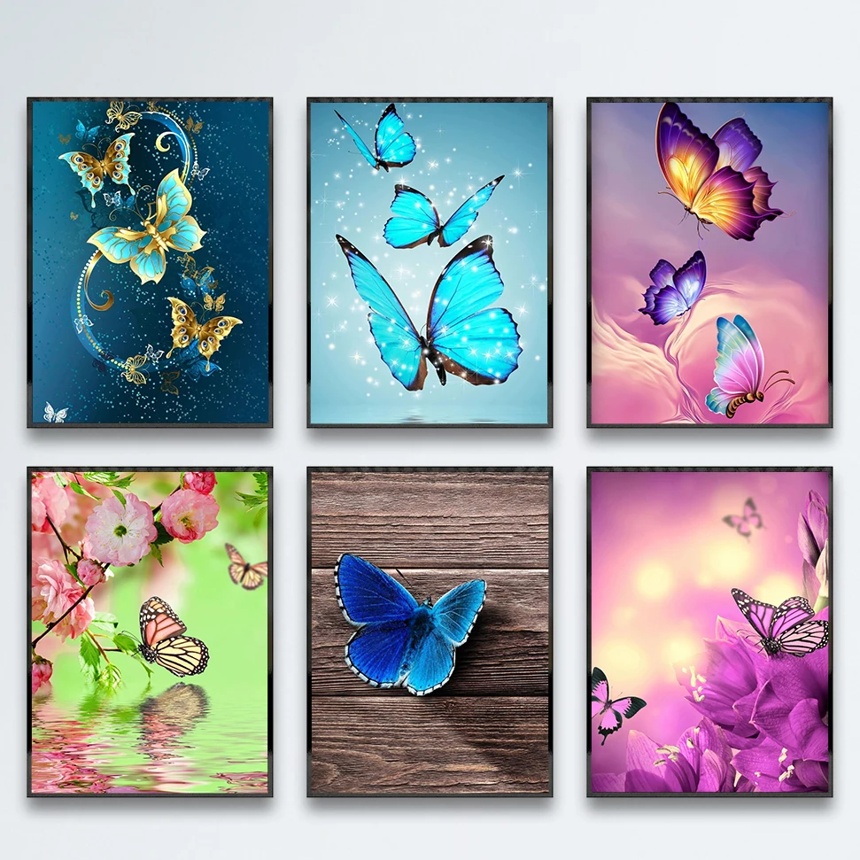 

Modern Luxury Nordic Minimalist Posters Prints Butterfly Picture Canvas Painting for Living Room Home Decor