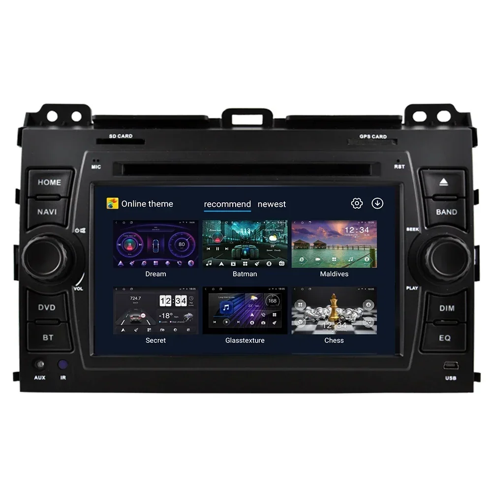 Автомагнитола 2 Din Android 13 для Toyota Land Cruiser Prado 120 LC120 2003 -2009 Lexus мультимедийный плеер GPS