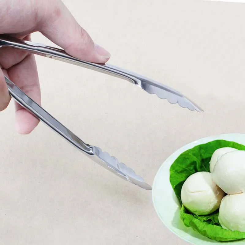 

Stainless Steel Tongs With Lock Design Grip For Kitchen Food Vegetable BBQ Grill XR-Hot