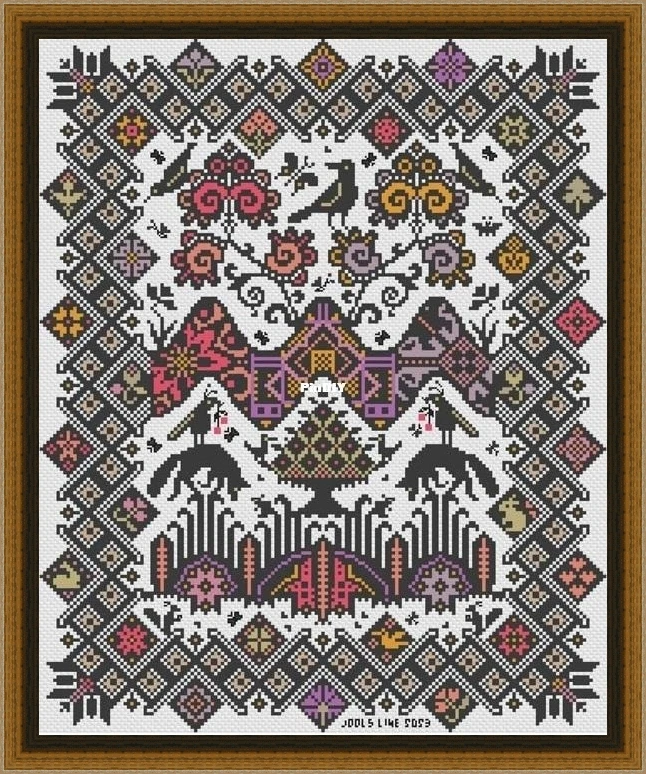 Diy 14ct Unprinted Arts Cross Stitch Kits Set Cross-stitching