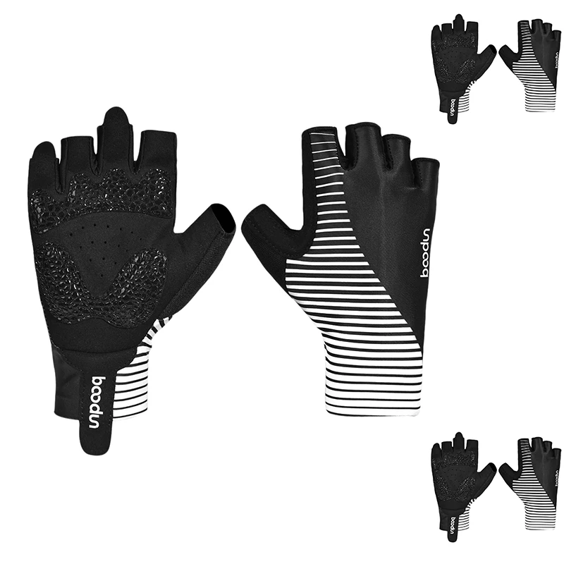 

BOODUN Men Women's Cycling Gloves Half Finger Summer Shockproof Road Bicycle MTB Gloves With Breathable Palm Part