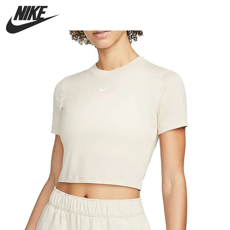 Оригинальное новое поступление женские футболки NIKE AS W NSW ESSNTL SLIM CRP L спортивная