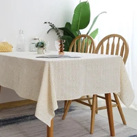 pastoral yellow tablecloth daisy dobby dustproof geometric manteles de mesa rectangular coffee dinning table decoration