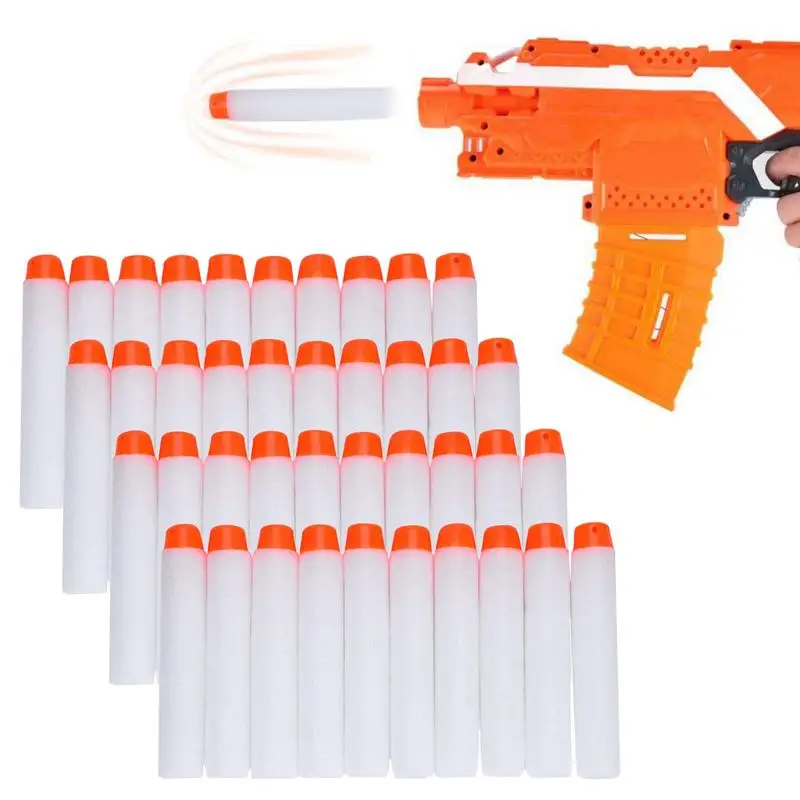 

Fluorescent 40Pcs Elite Bullet Refill Darts Soft Foam Bullets Pack Compatible for Elite Kids Toy Guns Universal Guns Accessories