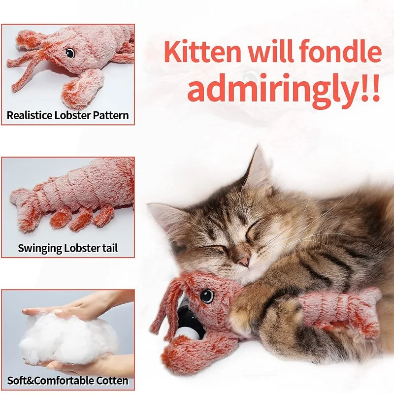 Электрическая игрушка для прыжков кошек креветок кошачья мята искусственная