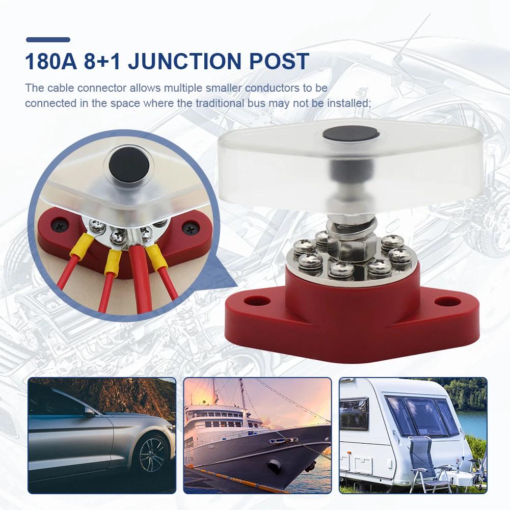 

Клеммная колодка, шина, положительная отрицательная латунная сменная сверхмощная Клеммная колодка, комплект аксессуаров для аккумулятора