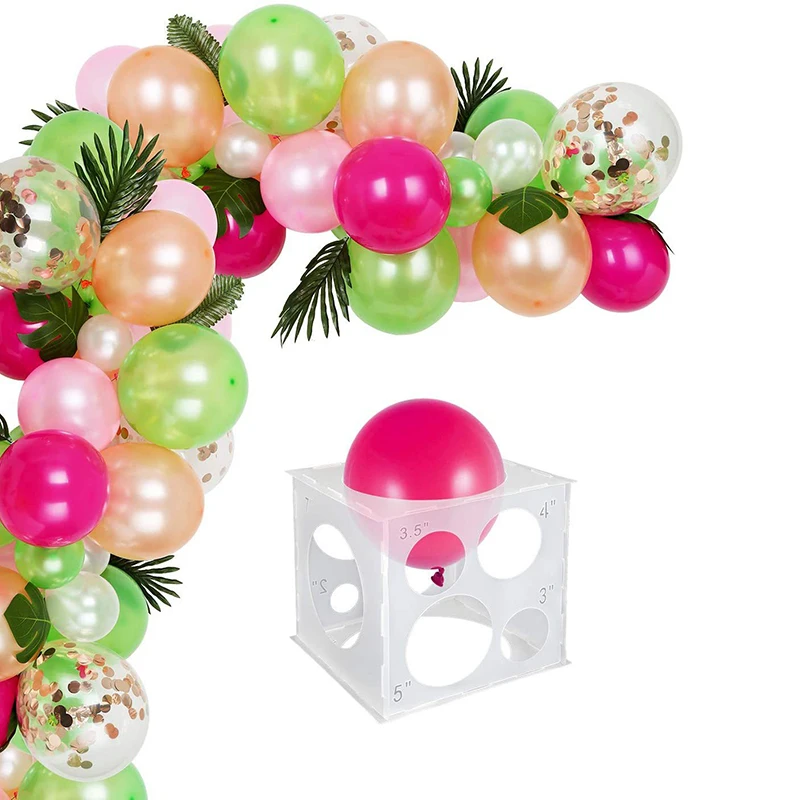 

10Holes 2-10Inch Balloon Sizer Box Collapsible Balloons Measurement Tool For Balloon Decorations,Balloon Arches,Balloon Columns