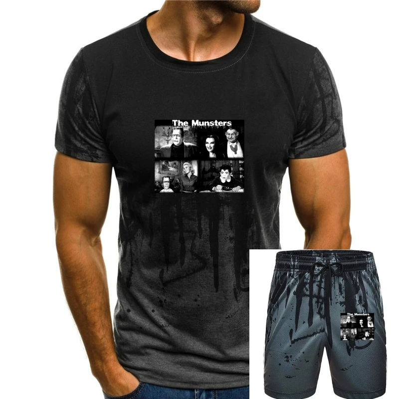 

*NEW* THE MUNSTERS T SHIRT Dvd Season Poster Tee Printed Round Men T-shirt Cheap Price Top Tee Tee Shirts Hipster O-Neck