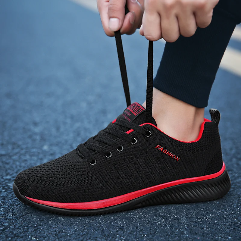 Men Women Knit Sneakers Summer Breathable Athletic Running Walking Gym Shoes Fashion Lightweight Sport Shoes