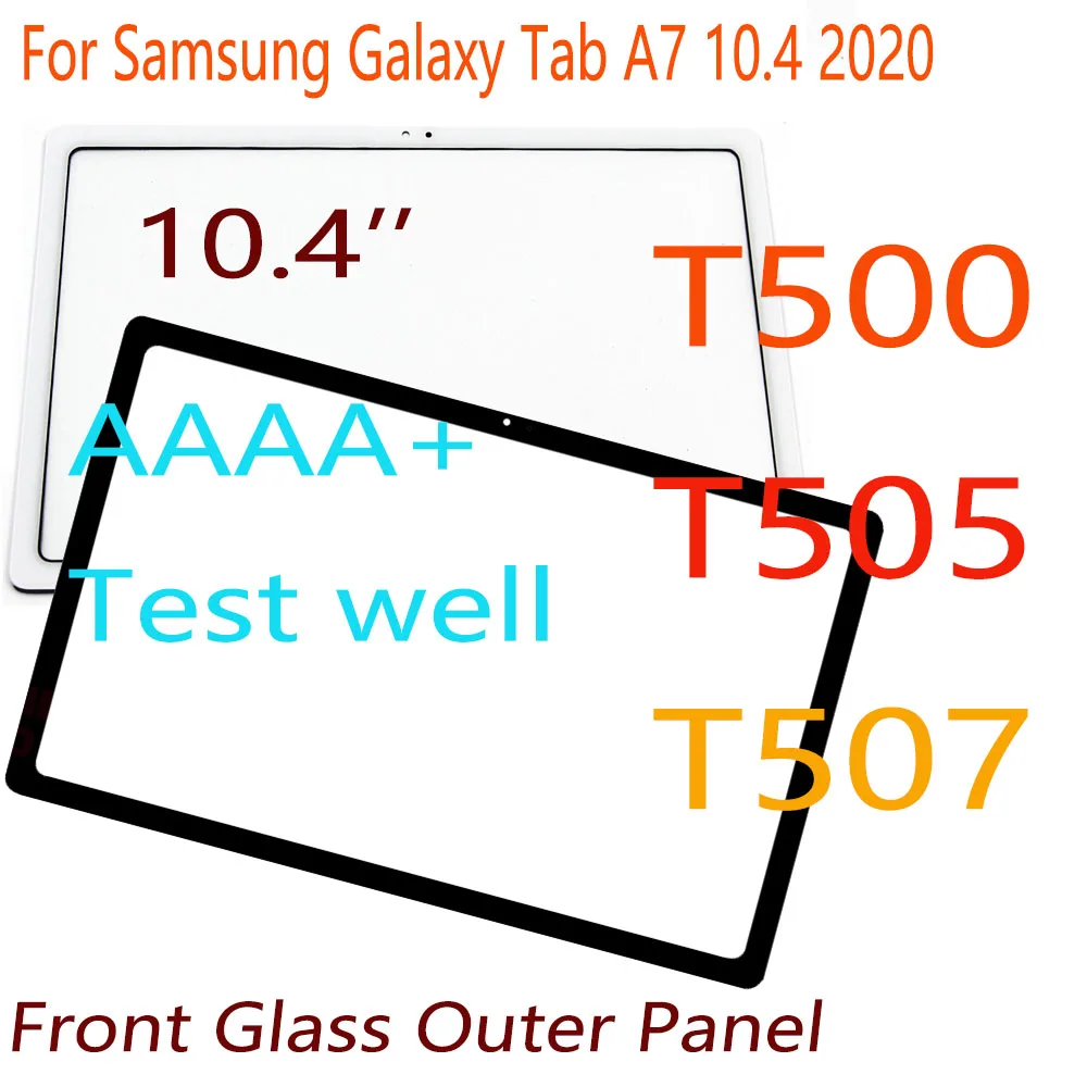 New Outer Touch Glass Screen For Samsung Galaxy Tab A7 SM-T500 SM-T505 SM-T507 SM-T505N T500 T505 T507 Front Glass Panel Replace