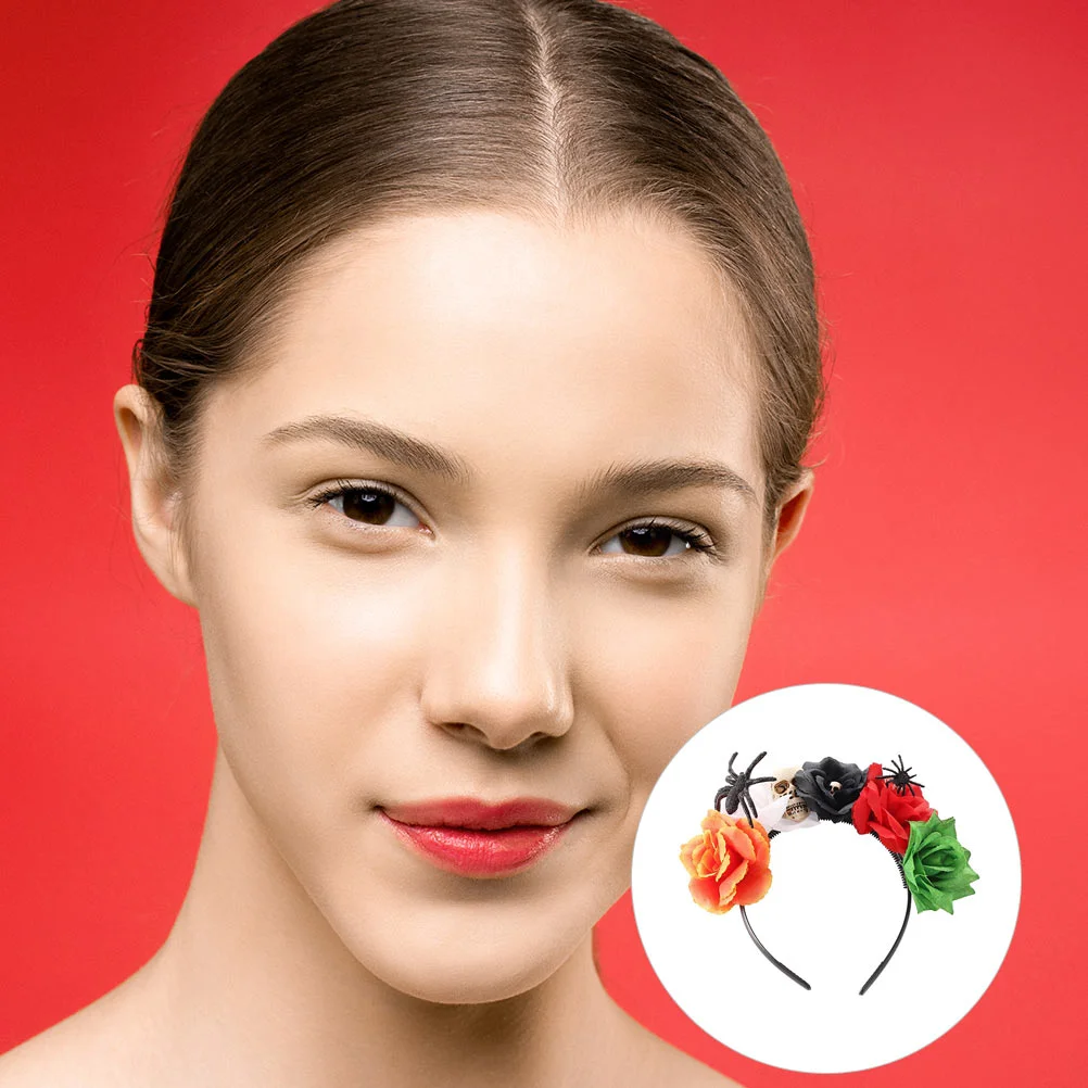 

Floralflower Roseheadband Dead Day Hair Batthe Band Headbands Cosplay Mexican Bands Costumeparty Decoration Banner Flag Garland