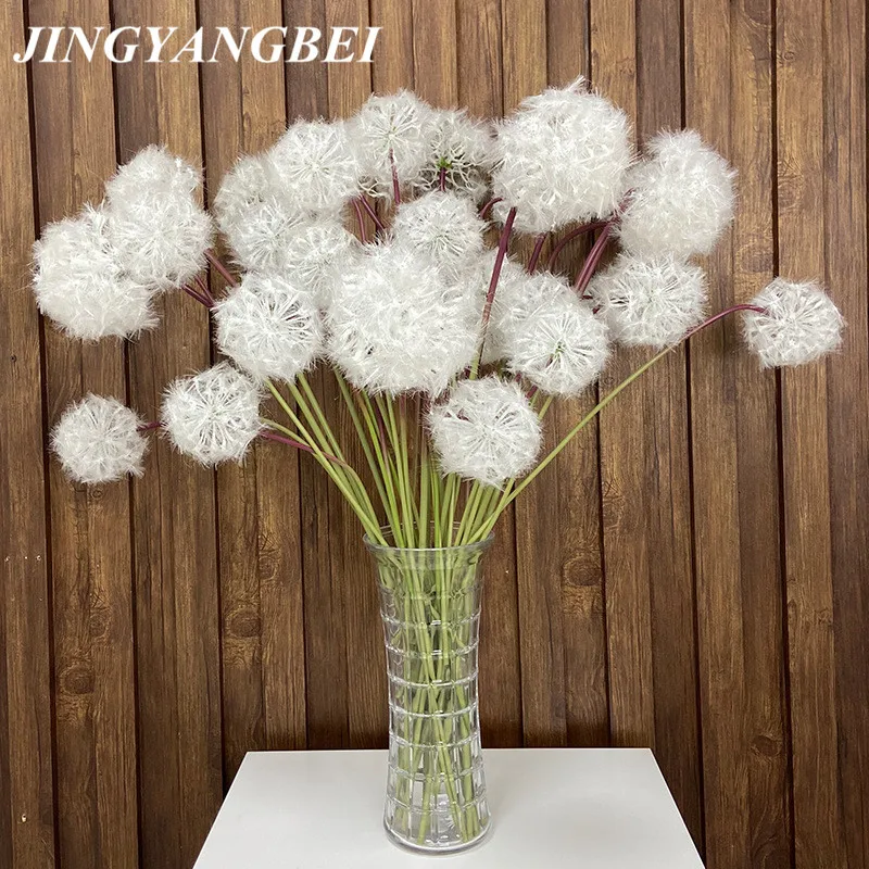 

66 см Пластиковый белый Одуванчик, искусственный цветок, Рождественское украшение для дома, свадебное украшение, декоративные дорожные свин...