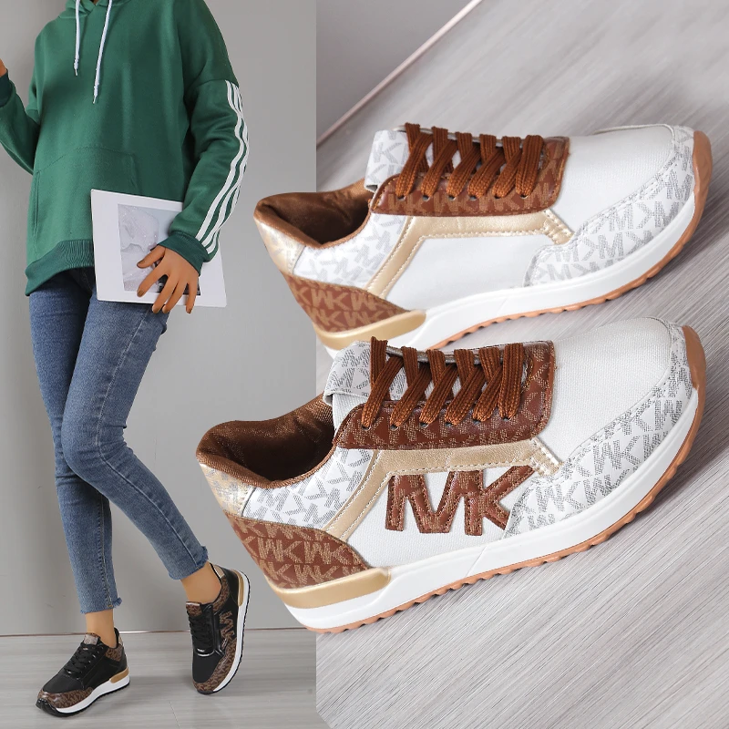 

Spring New Breathable Women's Running Shoes Students Platform Sneakers Mesh Shoe Fashion Lady Flats for Outdoor Sport