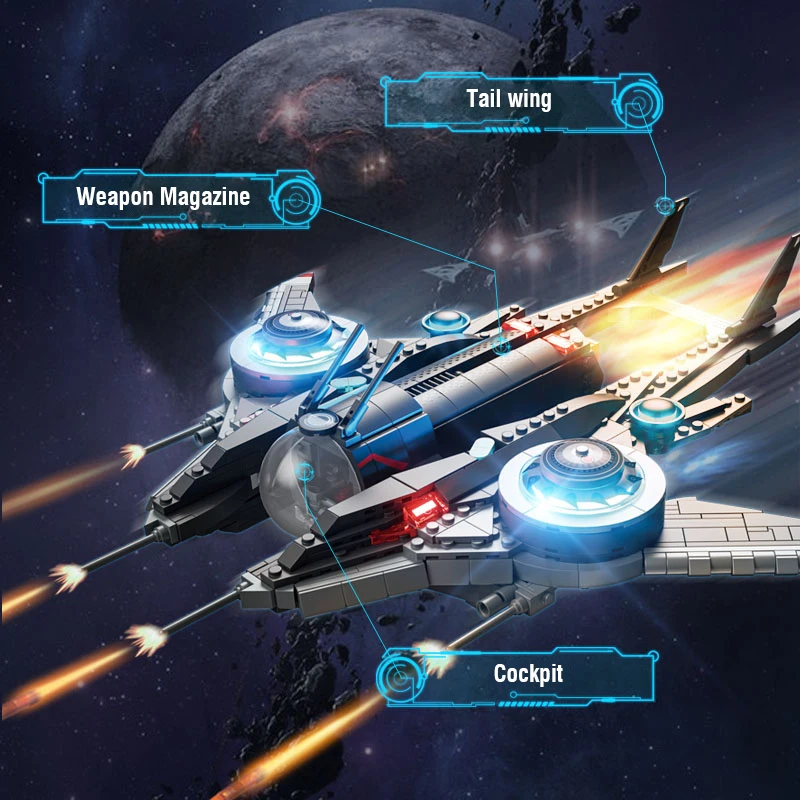 Звездный корабль строительные блоки наука сделай сам креативный звездный
