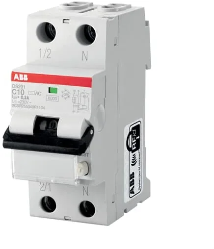 Автоматический выключатель дифференциального тока однополюсный+N 6А ABB DS201