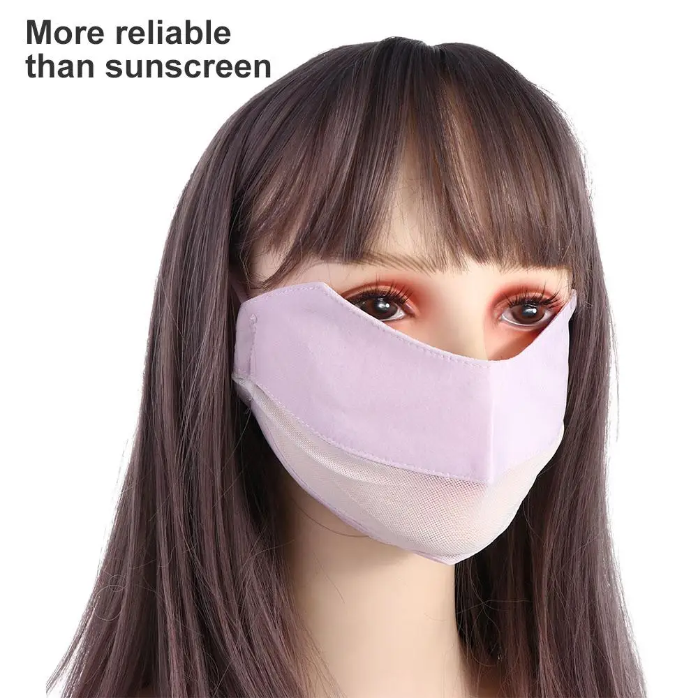 

Mask For Men Hiking Outdoor Sun UV Protection Anti-uv Face Cover Ice Silk Face Scarf Sunscreen Veil Face Scarves