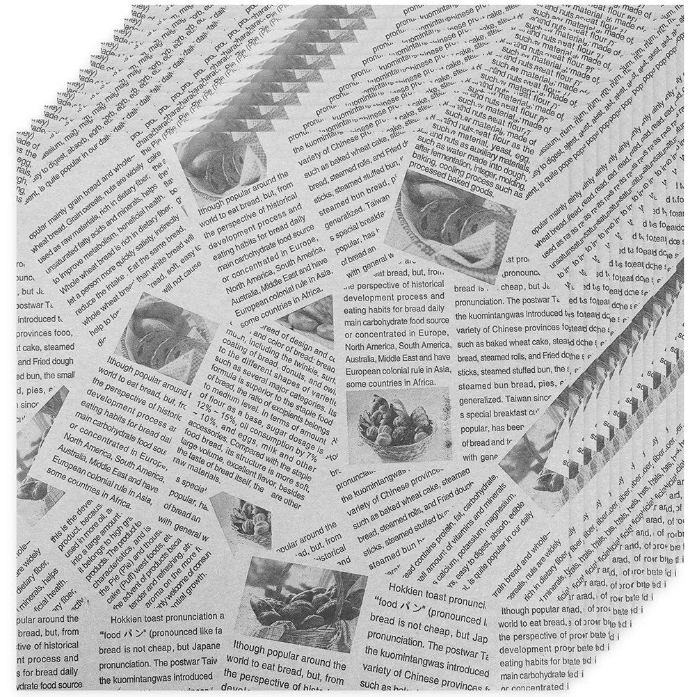 

100 шт., бумажные листы для корзины продуктов