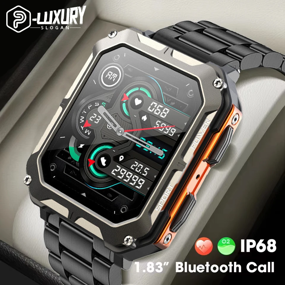 

C20 Pro Smart Watch Voice Assistant BT Wireless Call Business Outdoor Sport Waterproof Wristwatch For Android iOS 2023 New