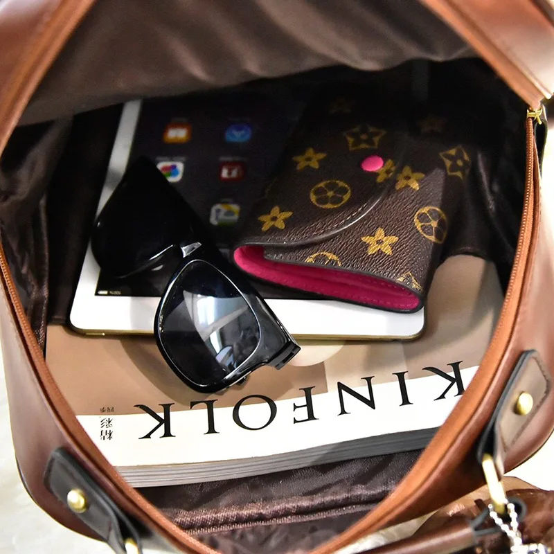 Fashion Backpack Vintage Women's Handbag PU Trend Single Shoulder Bag Student Backpack Short Trip Travel Backpacks сумка женская