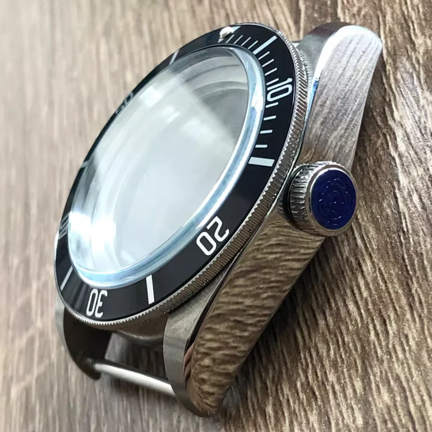 41mm Men's Watch Case Accessories Sapphire Glass Brushed Steel Case for ETA 2824 Mechanical Movement for 30.5mm Dial