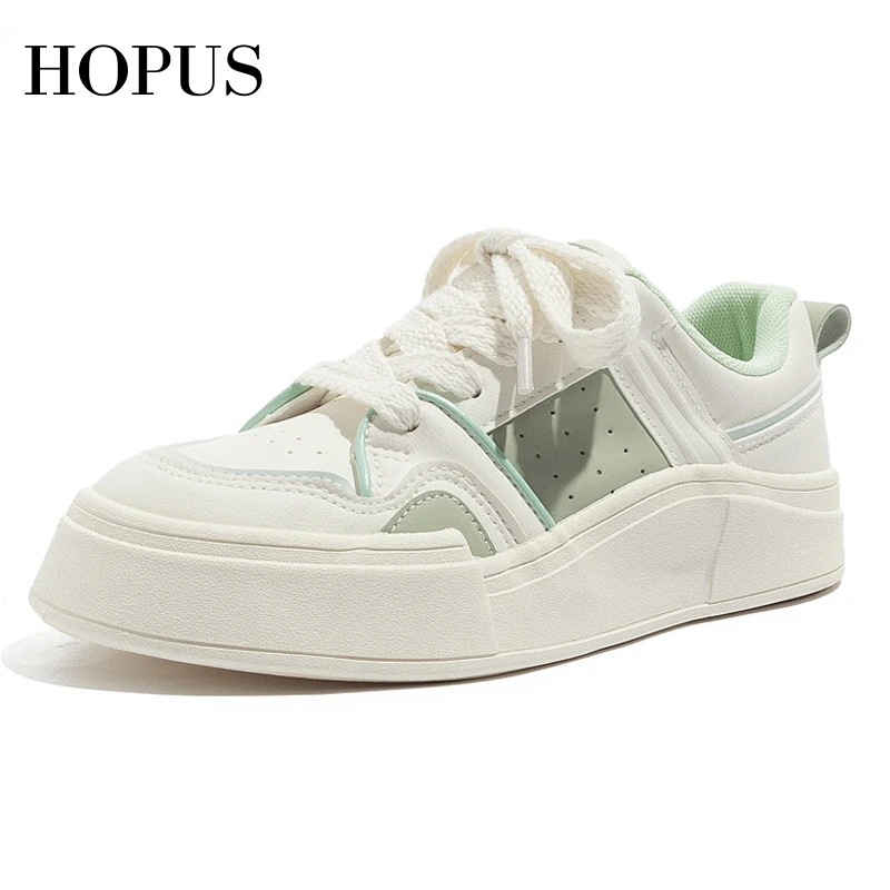 

Модные туфли HOPUS для женщин, новинка 2023, летние Разноцветные Женские повседневные белые кроссовки с низким вырезом, в стиле преппи, на плоской подошве для девочек