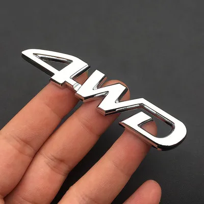

Car 3D 4WD Letter Stickers Four-wheel Drive Logo Sticker Emblem 4X4 Badge Decals For Mitsubishi Outlander External Modification