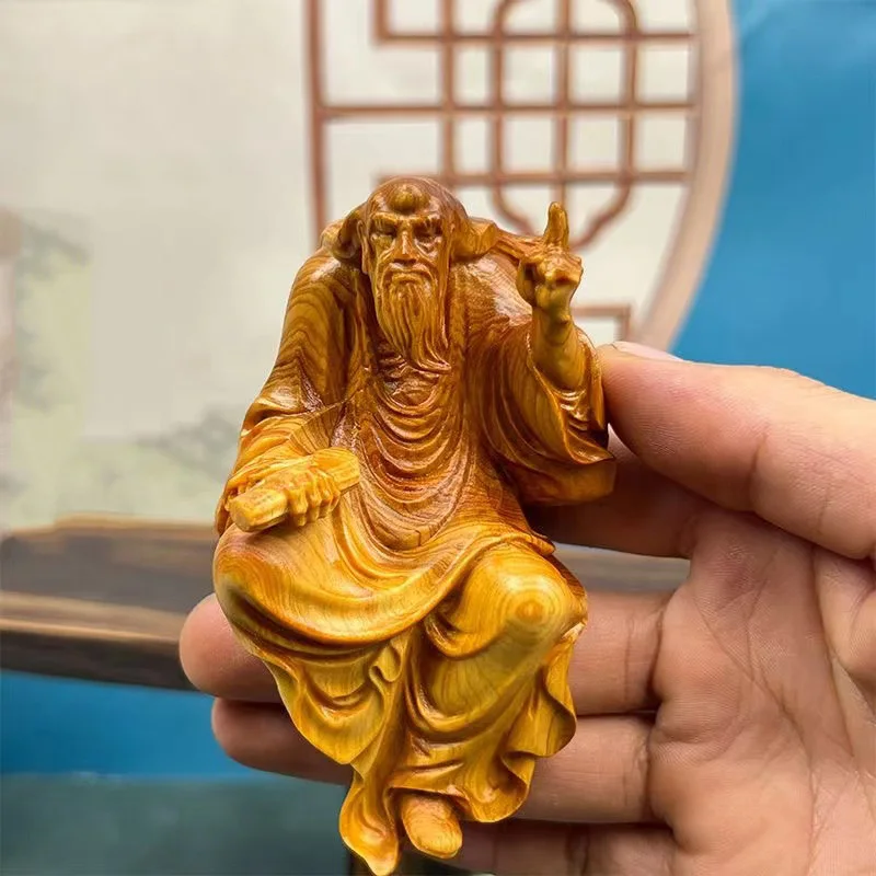 Натуральная декоративная статуэтка Cypress Guanyin- Lao-Tzu статуэтки с китайскими