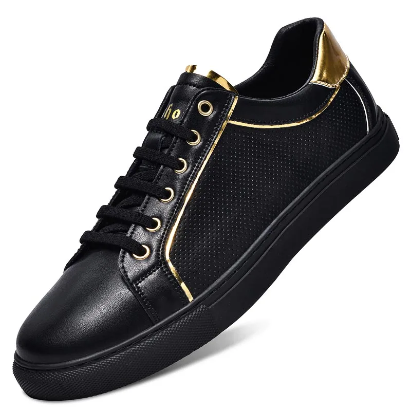 

2023 New Men Leather Shoes Quality Men's Casual Sneakers For Man Fashion Leather Sneakers White Casual Shoes