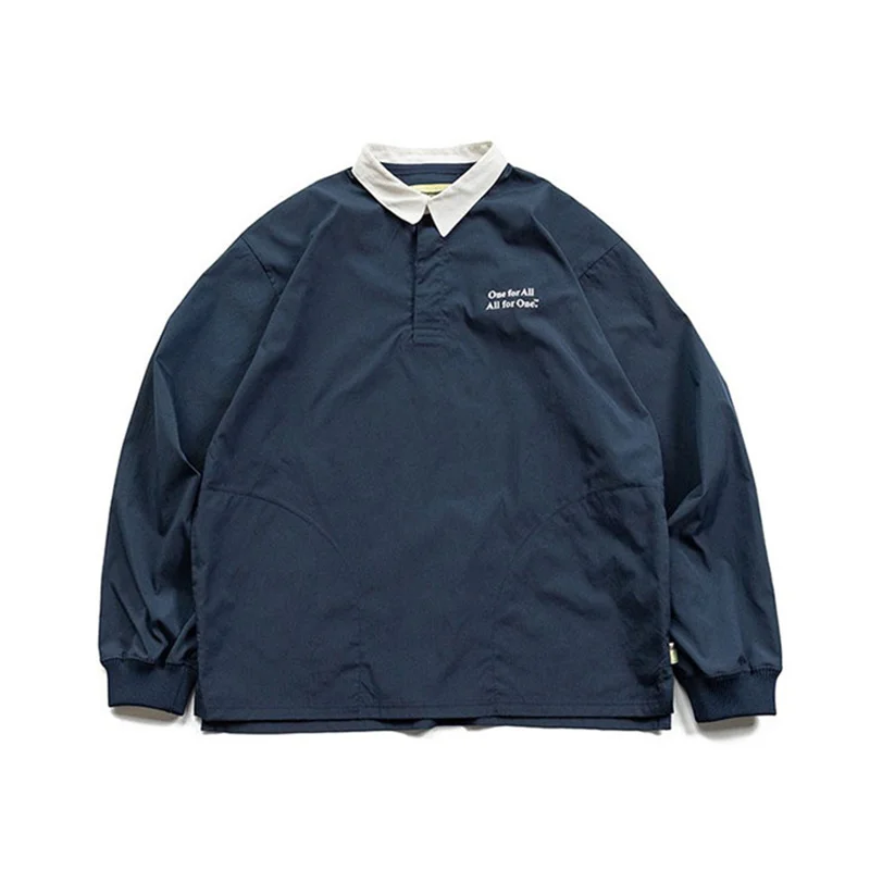 

Рубашка-поло Мужская/Женская с длинным рукавом и лацканами