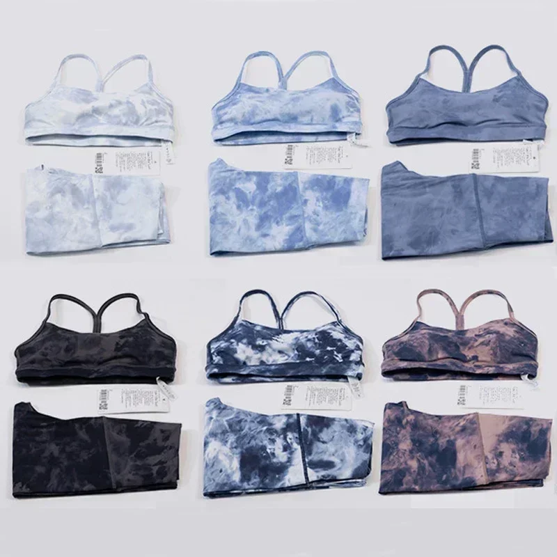 Женский комплект для йоги из 2-х предметов с мягким и приятным кожи бюстгальтером