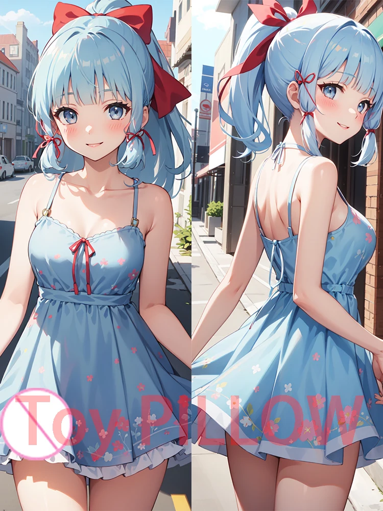 

Dakimakura anime Genshin Impact Ayaka Double-sided Print Life-size body pillows cover Halloween Christmas Decoration gift