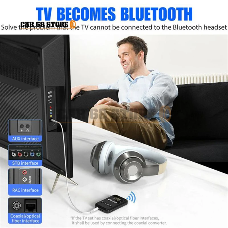 1 компл. USB Bluetooth 5 0 аудио приемник музыка стерео 3D беспроводной адаптер 3 Aux разъем