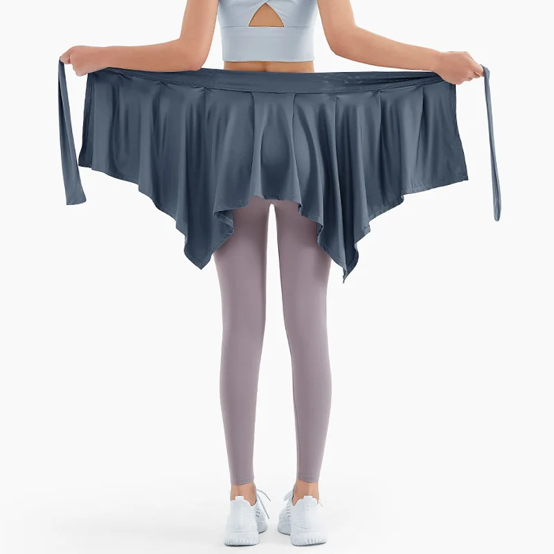 Sports yoga short skirt anti-glare straps a skirt with a hip-covering towel ballet dance skirt yoga clothes